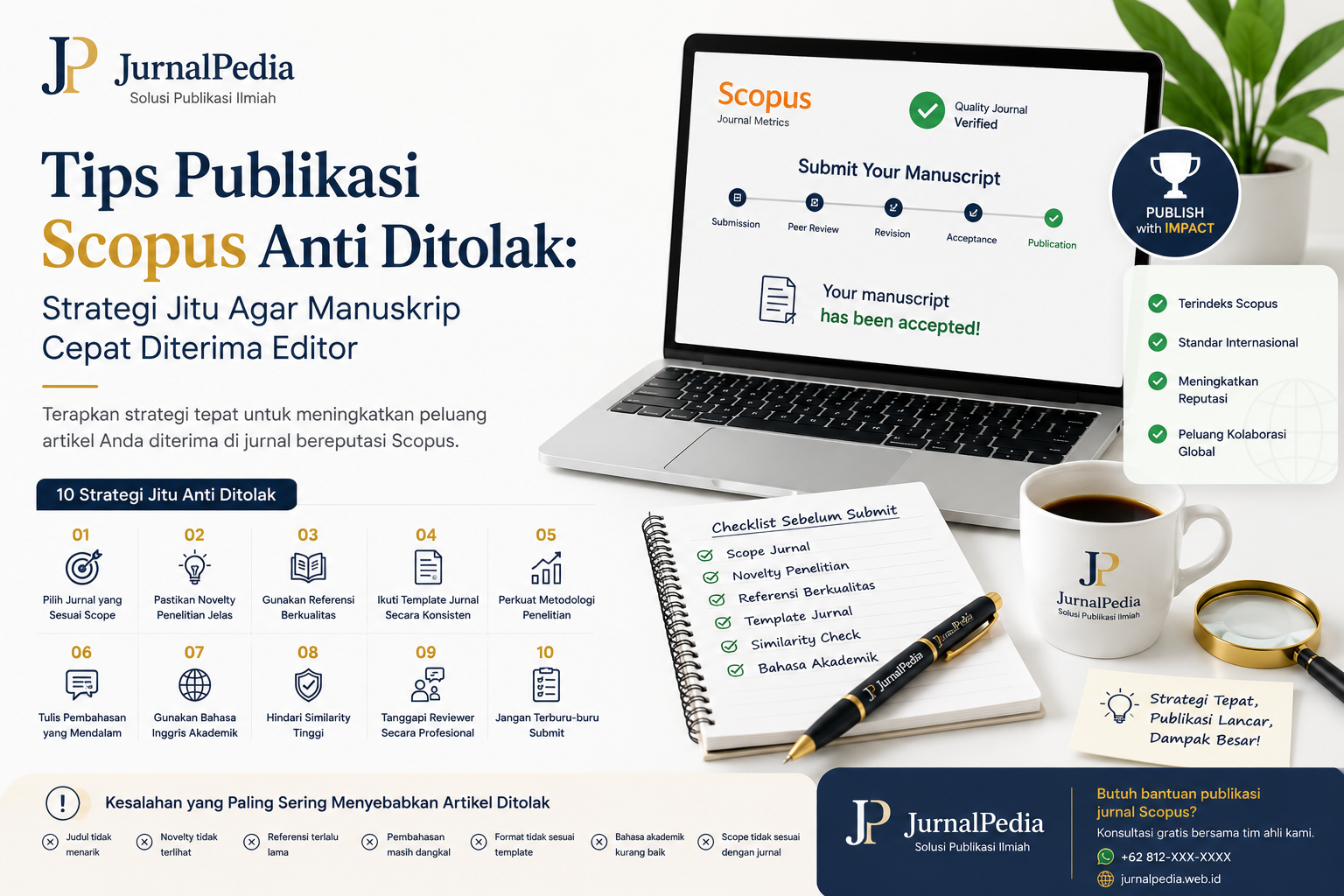 10 Tips Publikasi Jurnal Scopus Anti Ditolak: Panduan Lengkap Agar Manuskrip Cepat Diterima